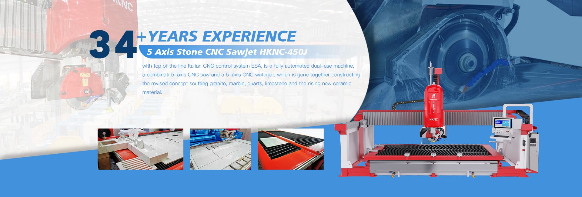 5 axis cnc sawjet stone cutting machine
